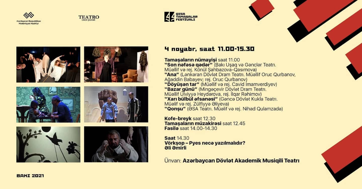 “4.4 Qısa Tamaşalar Festivalı”nda nümayişlər başa çatdı 