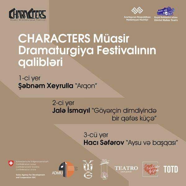 CHARACTERS Müasir Dramaturgiya Festivalının qalibləri elan olub