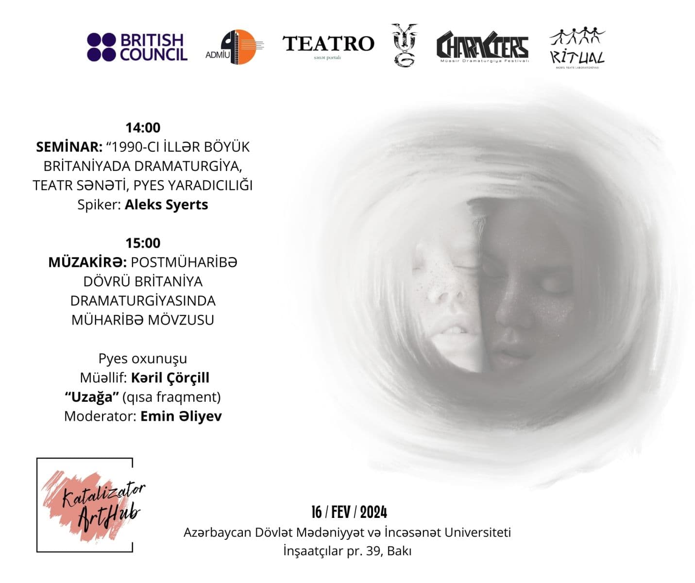 “Böyük Britaniyanın çağdaş dramaturgiyası: TANIMA” layihəsi çərçivəsində ikinci görüşdə iştirak üçün qeydiyyat linki